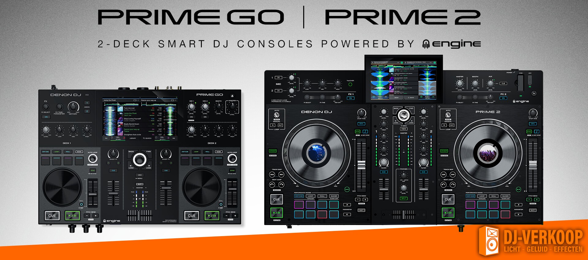 Denon DJ Prime 2 & Prime GO: twee kanaals standalone pro DJ Gear Nu op voorraad